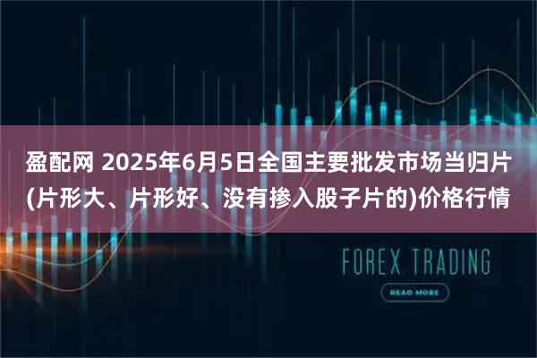 盈配网 2025年6月5日全国主要批发市场当归片(片形大、片形好、没有掺入股子片的)价格行情
