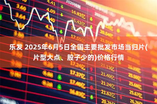乐发 2025年6月5日全国主要批发市场当归片(片型大点、股子少的)价格行情