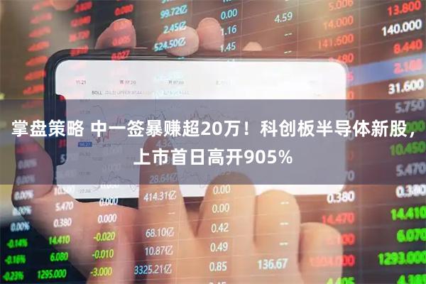 掌盘策略 中一签暴赚超20万！科创板半导体新股，上市首日高开905%